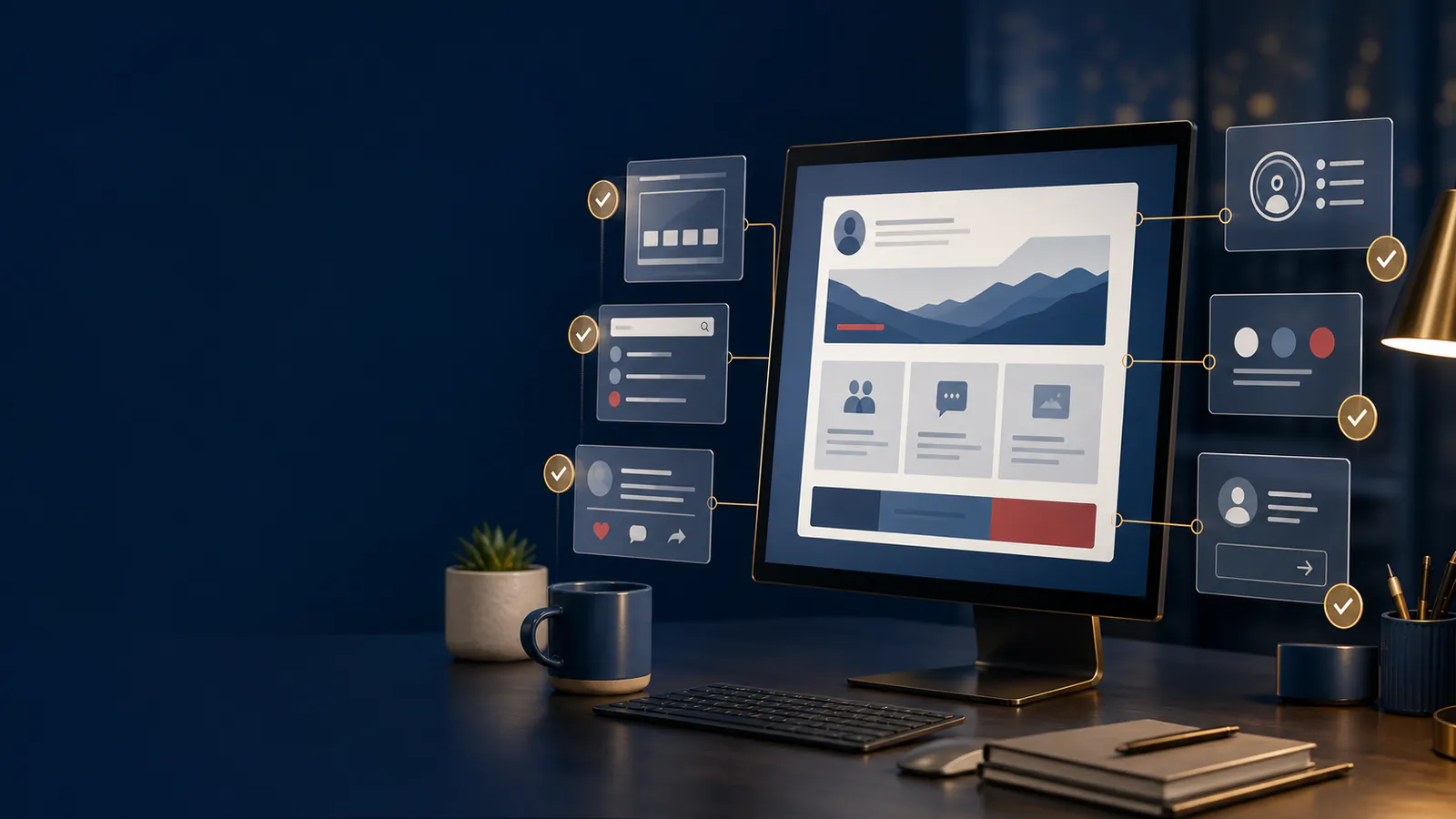 A campaign readiness review workspace with public-facing website and message notes.